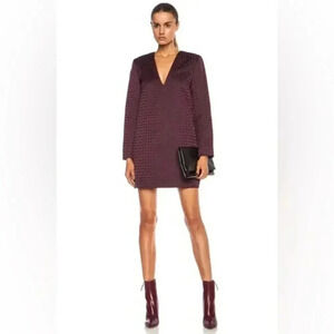 Alexander Wang Micro Paisley Tunic Silk-Blend Mini Dress Stardust 4 NWT